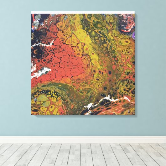 Gesmolten krijt serie - Droge grond als Canvas Afdruk (Insitu (Houten vloer))