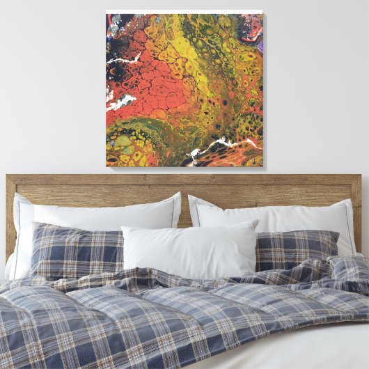 Gesmolten krijt serie - Droge grond als Canvas Afdruk (Insitu (Slaapkamer))