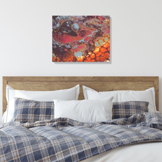 Gesmolten krijt serie - Lava Beach als Canvas Afdruk (Insitu (Slaapkamer))