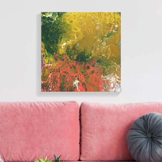 Gesmolten krijt serie - Ondergedoken als Canvas Afdruk (Insitu (Woonkamer))