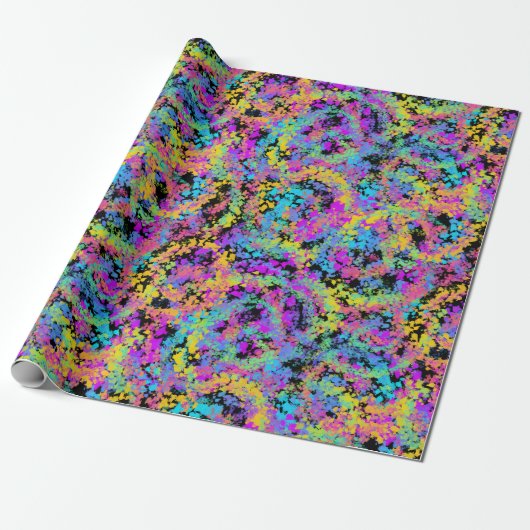 gesmolten krijtje multikleur : cadeaupapier (Uitgerold)
