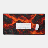 Gesmolten lavastroom | Vulkanische brandtextuur Bureaumat (Keyboard & Muis)
