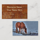 gesmolten leder, Drink Visitekaartjes van paarden (Voorkant / Achterkant)