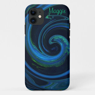 Gesmolten malachiet azuriet Abstracte golf Case-Mate iPhone Case