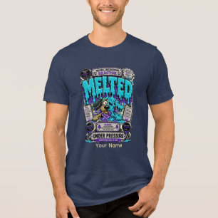 Gesmolten onder druk Funny Spreadsheet Humor Tri-Blend Shirt