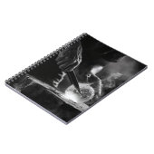 Gesmolten Precision Zwart Wit Glas Art Notitieboek (Linkerzijde)