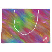 Gesmolten Rainbow Glass Monogram Gift Bag Groot Cadeauzakje (Voorkant)