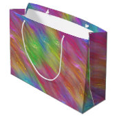 Gesmolten Rainbow Glass Monogram Gift Bag Groot Cadeauzakje (Achterkant Gekanteld)