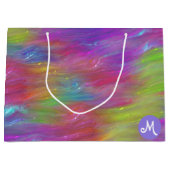 Gesmolten Rainbow Glass Monogram Gift Bag Groot Cadeauzakje (Voorkant)