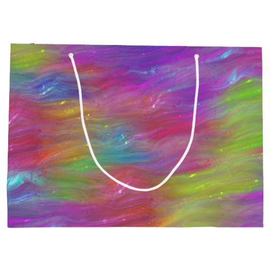 Gesmolten Rainbow Glass Monogram Gift Bag Groot Cadeauzakje (Achterkant)