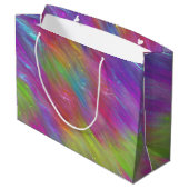 Gesmolten Rainbow Glass Monogram Gift Bag Groot Cadeauzakje (Achterkant Gekanteld)