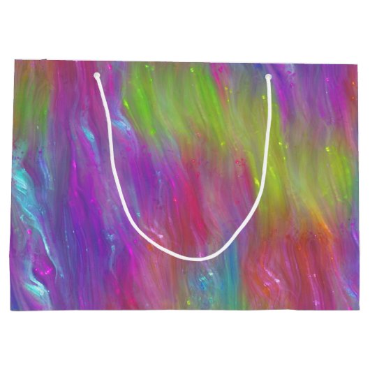 Gesmolten Rainbow Glass Monogram Gift Bag Groot Cadeauzakje (Achterkant)