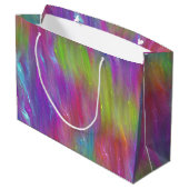 Gesmolten Rainbow Glass Monogram Gift Bag Groot Cadeauzakje (Achterkant Gekanteld)