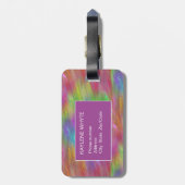 Gesmolten Regenboog Glas Gepersonaliseerde Bagage  Bagagelabel (Achterkant verticaal)