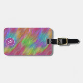 Gesmolten Regenboog Glas Gepersonaliseerde Bagage  Bagagelabel (Voorkant horizontaal)