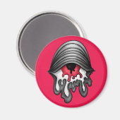 Gesmolten rode ogen: Surrealistische horror Magneet (Voorkant / Achterkant)