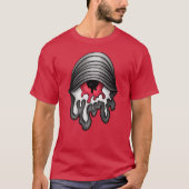 Gesmolten rode ogen: Surrealistische horror T-shirt (Voorkant)