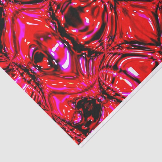 'Gesmolten rood' Abstract weefselpapier Tissuepapier (Detail)