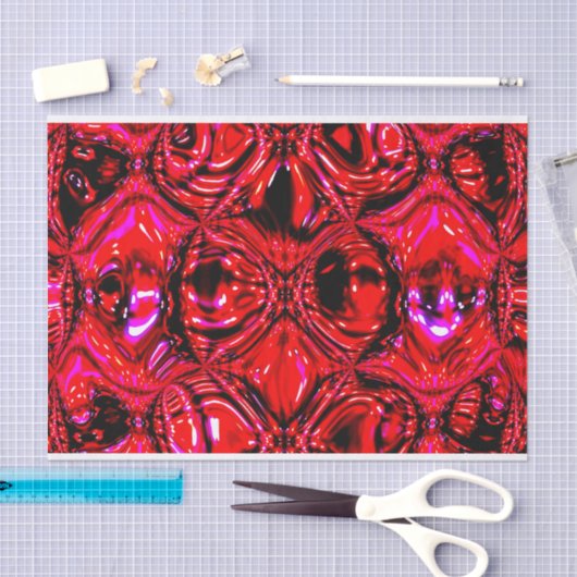 'Gesmolten rood' Abstract weefselpapier Tissuepapier (Craft)