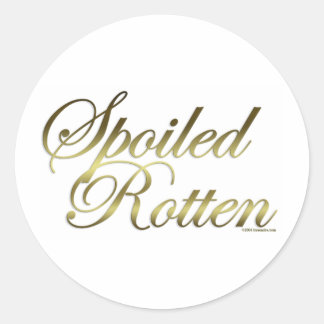 Gesmolten rotten ronde sticker
