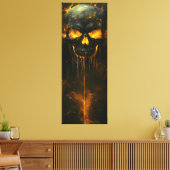 gesmolten schedel canvas afdruk (Insitu (Woonkamer))