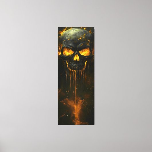 gesmolten schedel canvas afdruk (Voorkant)