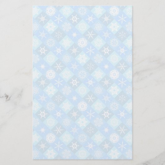 gesmolten sneeuwvlok en winterpatroon briefpapier (Voorkant)