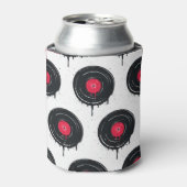 Gesmolten vinyl platen, artistiek patroon. blikjeskoeler (Blikje Voorkant)
