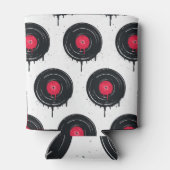 Gesmolten vinyl platen, artistiek patroon. blikjeskoeler (Achterkant)