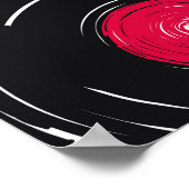 Gesmolten vinyl platen, artistiek patroon. poster (Hoek)