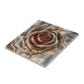 Gesmolten Vloeibaar Metaalkoper Zilver Goud Roos Tegeltje (Zijkant)