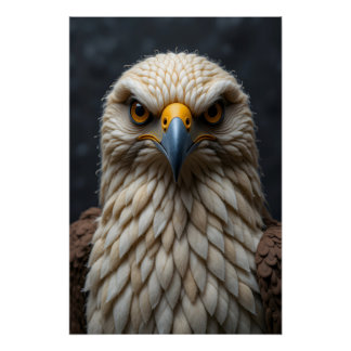 Gesmolten vogelportret perfect poster