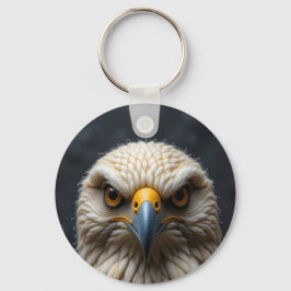 Gesmolten vogelportret sleutelhanger