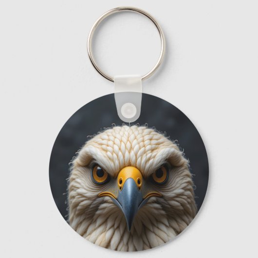 Gesmolten vogelportret sleutelhanger (Voorkant)