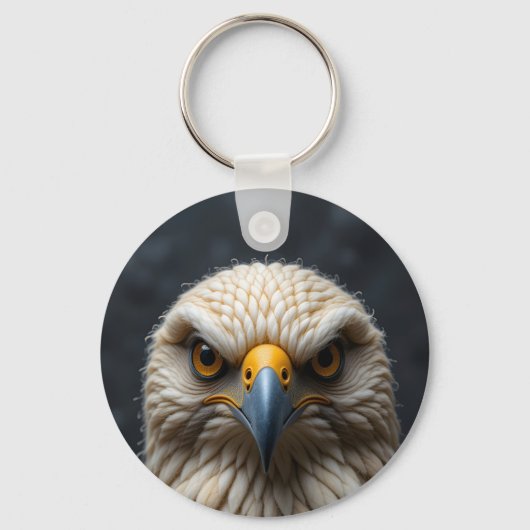 Gesmolten vogelportret sleutelhanger (Achterkant)