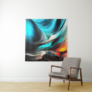 Gesmolten Warmte Levendig Abstract Landschap 2 Wandkleed