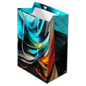 Gesmolten Warmte Levendig Abstract Landschap 3 Medium Cadeauzakje (Voorkant Gekanteld)