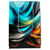Gesmolten Warmte Levendig Abstract Landschap 3 Medium Cadeauzakje (Achterkant)
