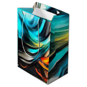 Gesmolten Warmte Levendig Abstract Landschap 3 Medium Cadeauzakje (Achterkant Gekanteld)