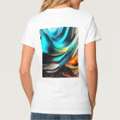 Gesmolten Warmte Levendig Abstract Landschap 3 T-shirt (Achterkant)