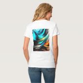 Gesmolten Warmte Levendig Abstract Landschap 3 T-shirt (Achterkant volledig)