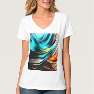 Gesmolten Warmte Levendig Abstract Landschap 3 T-shirt