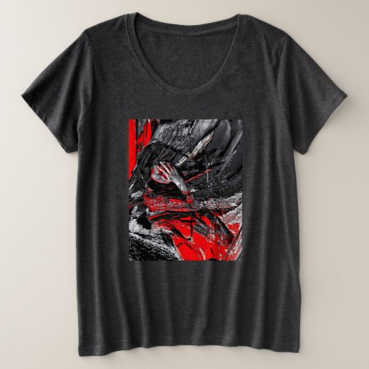 gesmolten ziel grote maat t-shirt (Design voorkant)