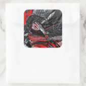 gesmolten ziel vierkante sticker (Tas)