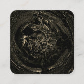 GESMOLTEN Zwart Tan Metalsmith Vierkante Visitekaartje (Voorkant)