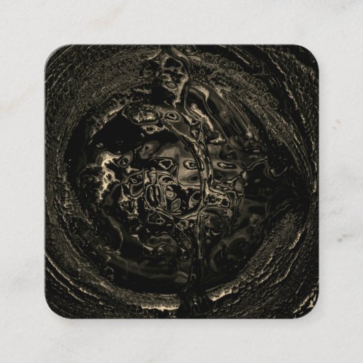 GESMOLTEN Zwart Tan Metalsmith Vierkante Visitekaartje (Voorkant)