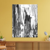 'Gesmolten' Zwart-wit Abstracte kunst Canvas Afdruk (Insitu (Woonkamer))