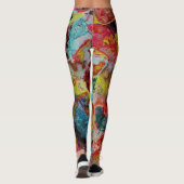 Gesmorste verf marmer leggings (Achterkant)