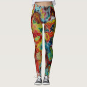 Gesmorste verf marmer leggings (Voorkant)