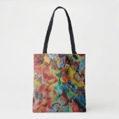 Gesmorste verf marmer tote bag (Voorkant)